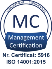 Certificat ISO 14001:2015 (management de mediu), nr. 5916, Management Certification